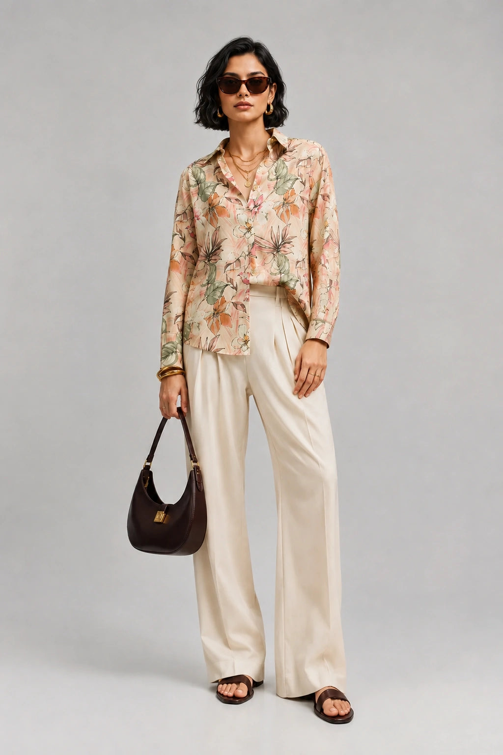 Beige Flower Universal Style – Unisex Shirt Collection