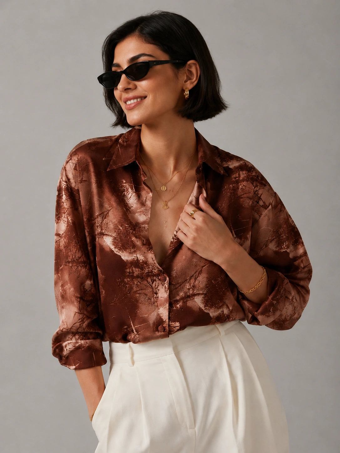 Brown Abstract Universal Style – Unisex Shirt Collection
