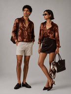 Brown Abstract Universal Style – Unisex Shirt Collection