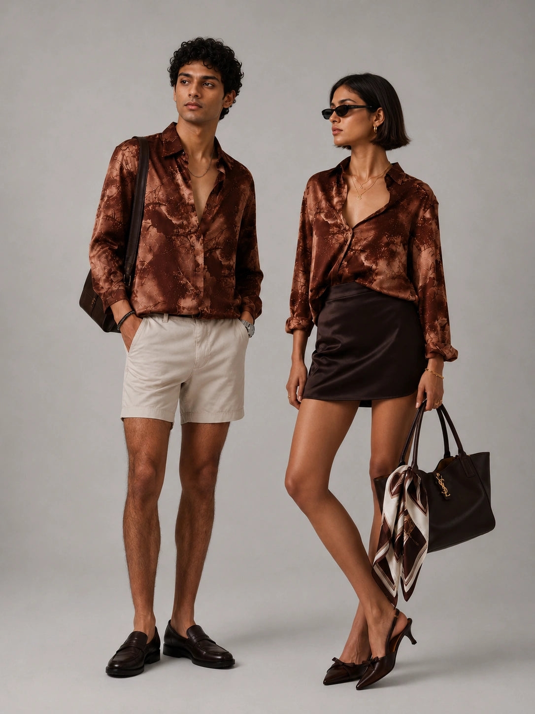 Brown Abstract Universal Style – Unisex Shirt Collection