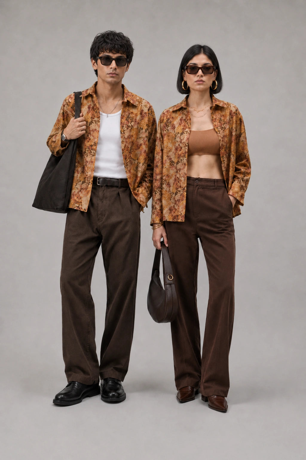 Brown Flory Universal Style – Unisex Shirt Collection