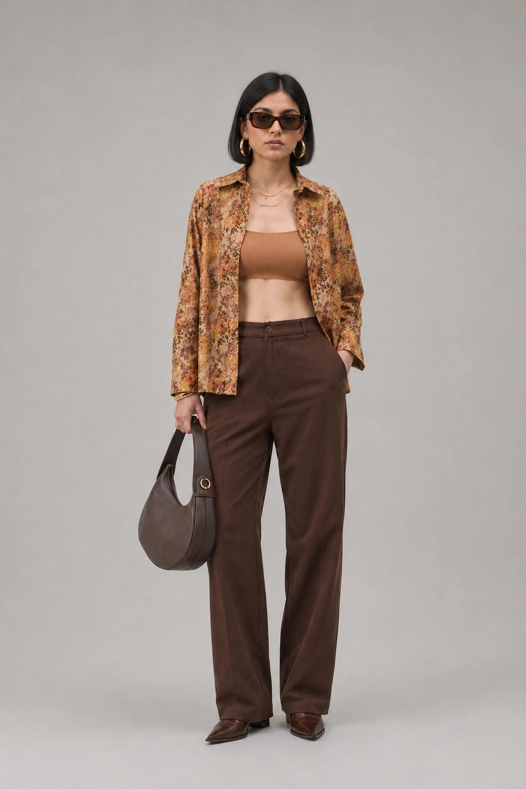 Brown Flory Universal Style – Unisex Shirt Collection