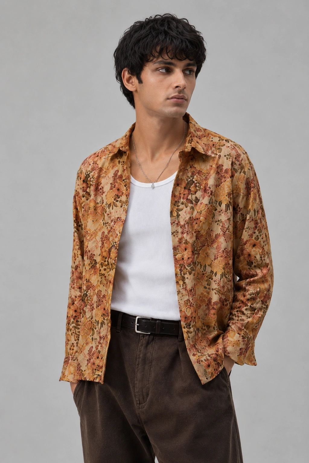 Brown Flory Universal Style – Unisex Shirt Collection