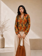 Cream Floral Universal Style – Unisex Shirt Collection