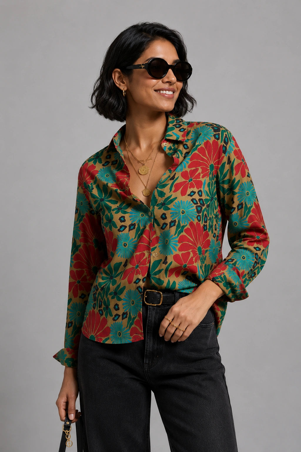 Green Kalamkari Universal Style – Unisex Shirt Collection