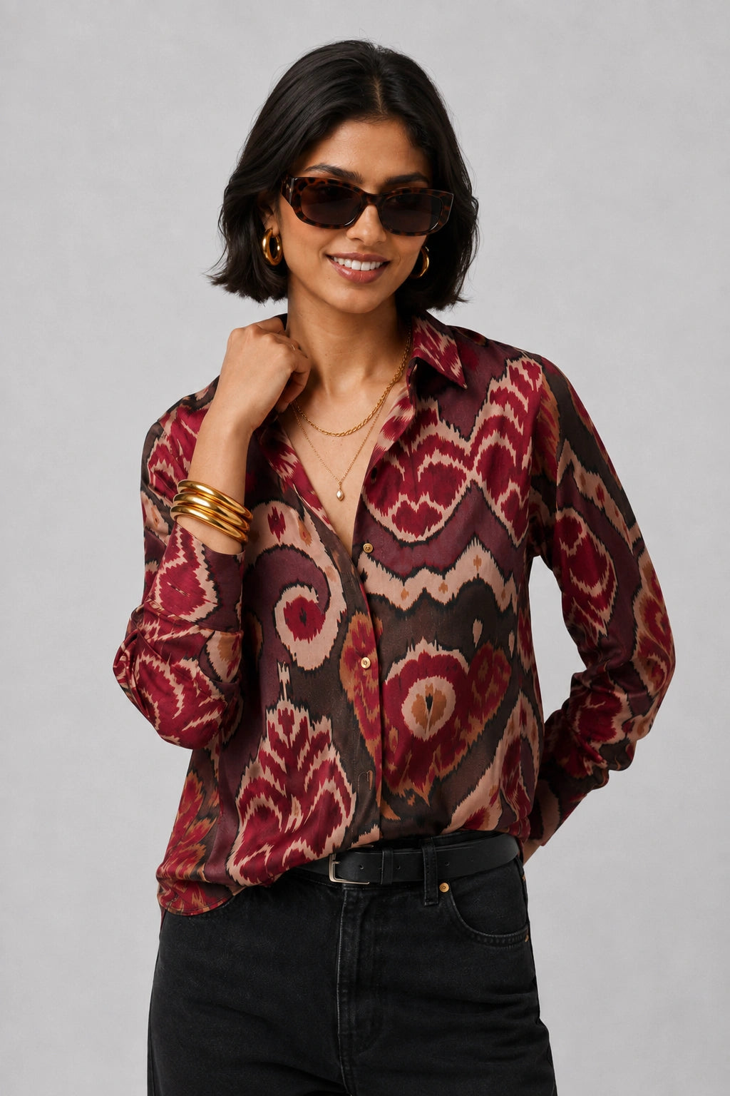 Maroon Mandala Universal Style – Unisex Shirt Collection