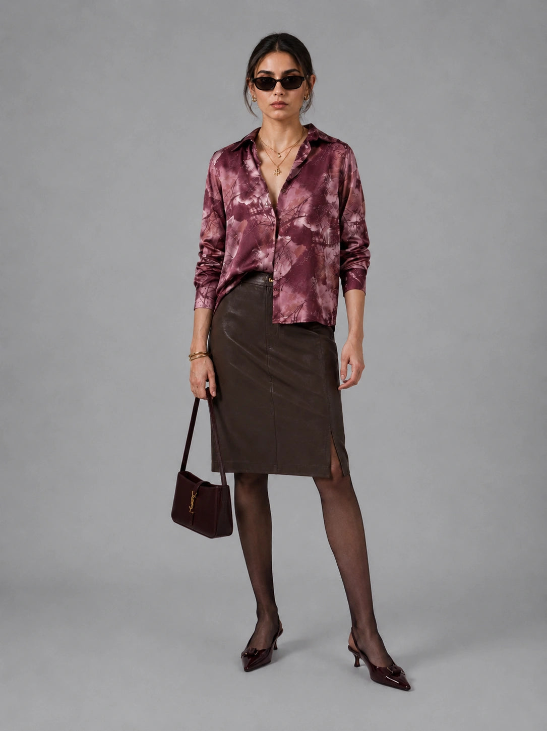 Maroon Punk Universal Style – Unisex Shirt Collection