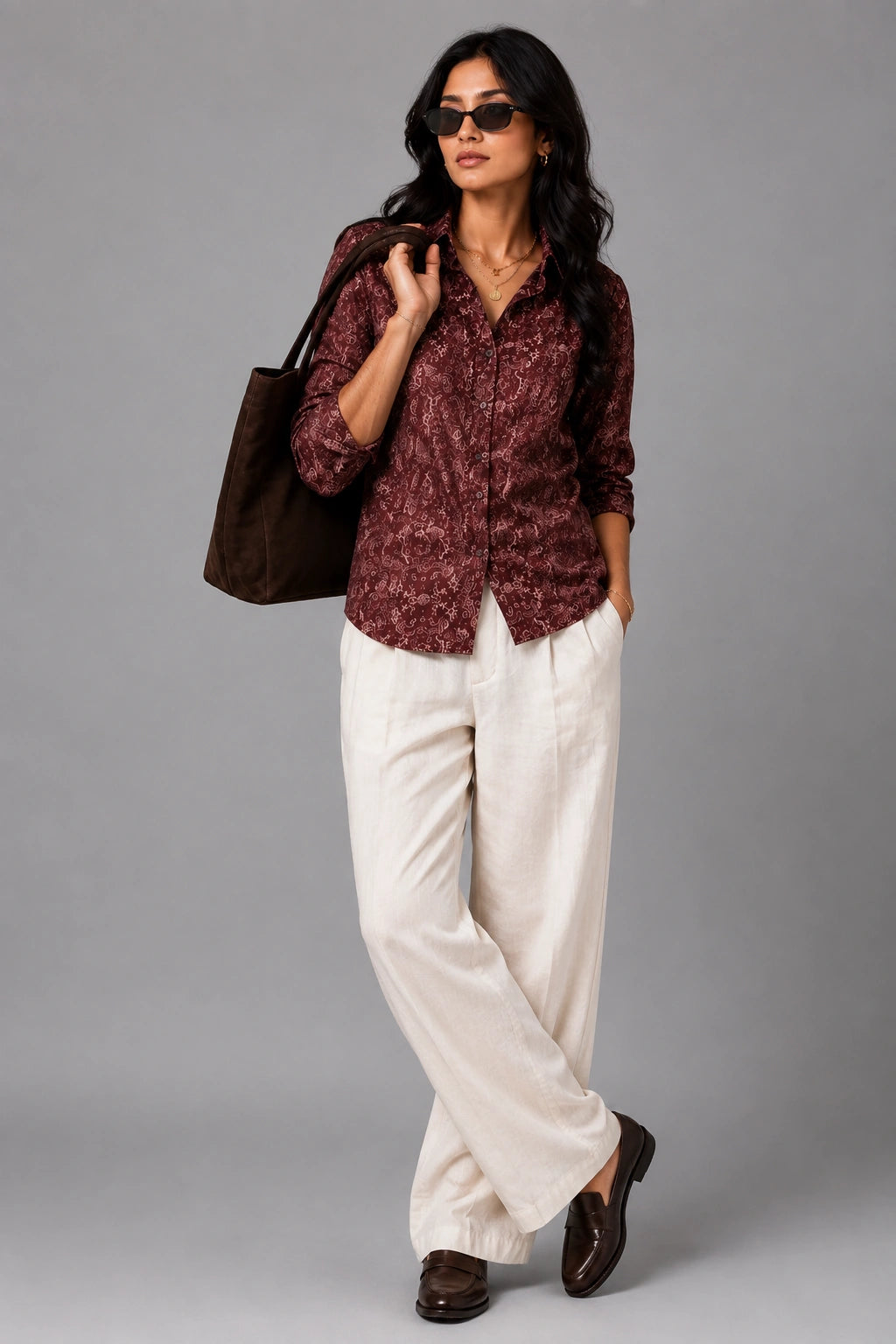 Maroon Sakura Universal Style – Unisex Shirt Collection