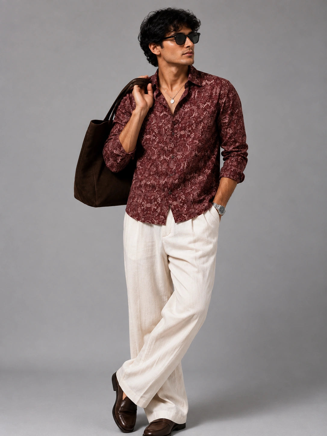 Maroon Sakura Universal Style – Unisex Shirt Collection