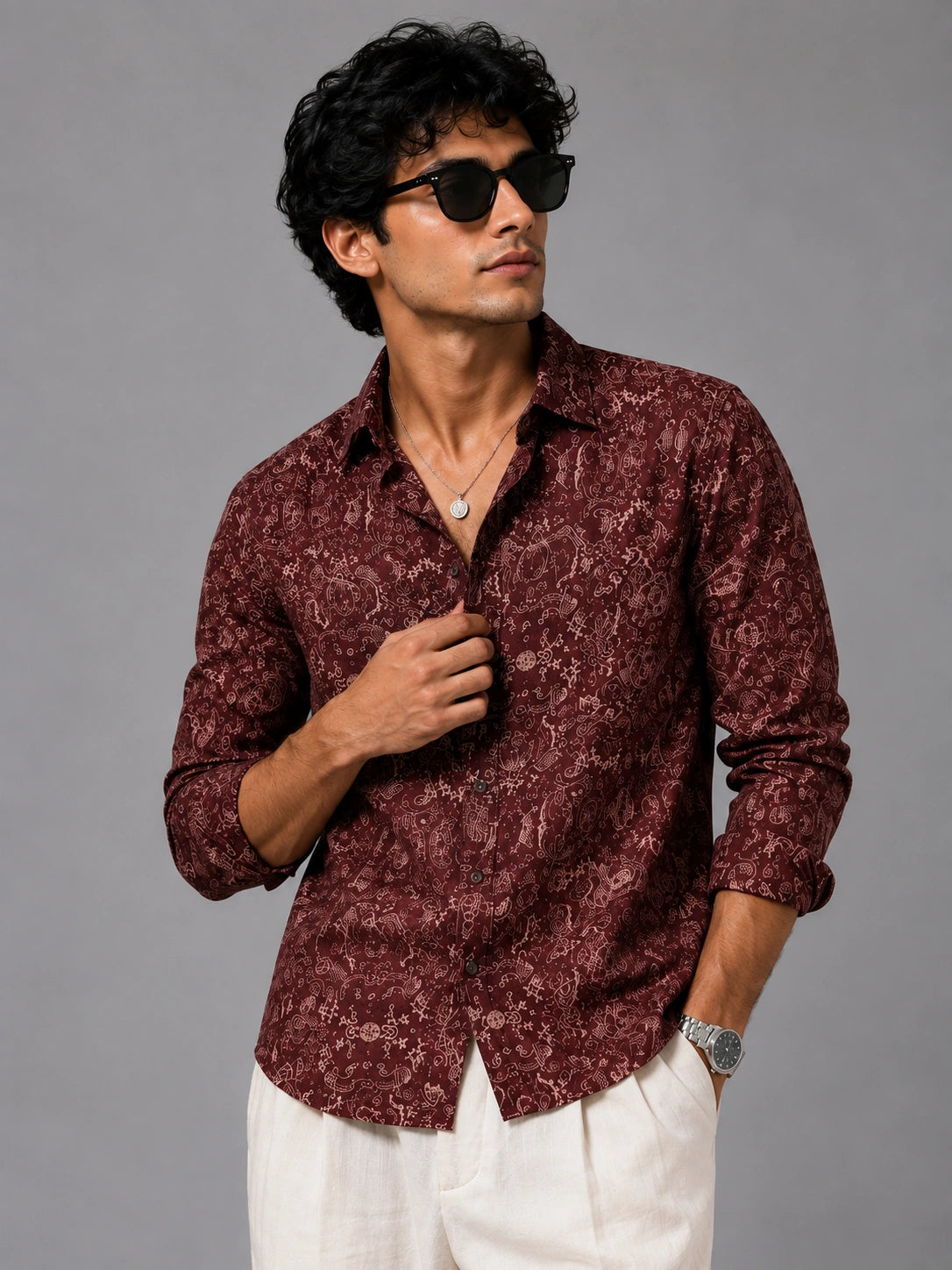 Maroon Sakura Universal Style – Unisex Shirt Collection