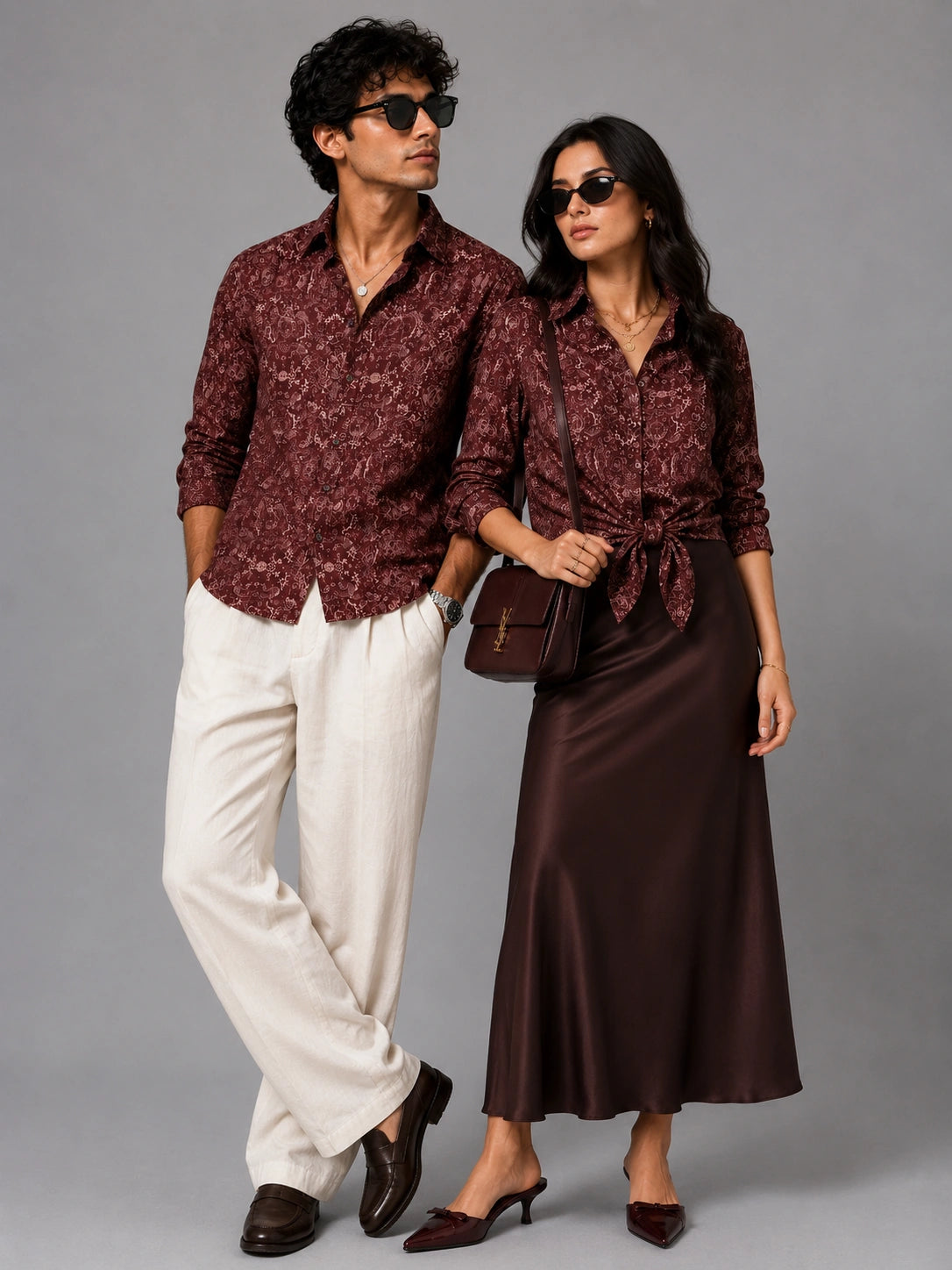 Maroon Sakura Universal Style – Unisex Shirt Collection