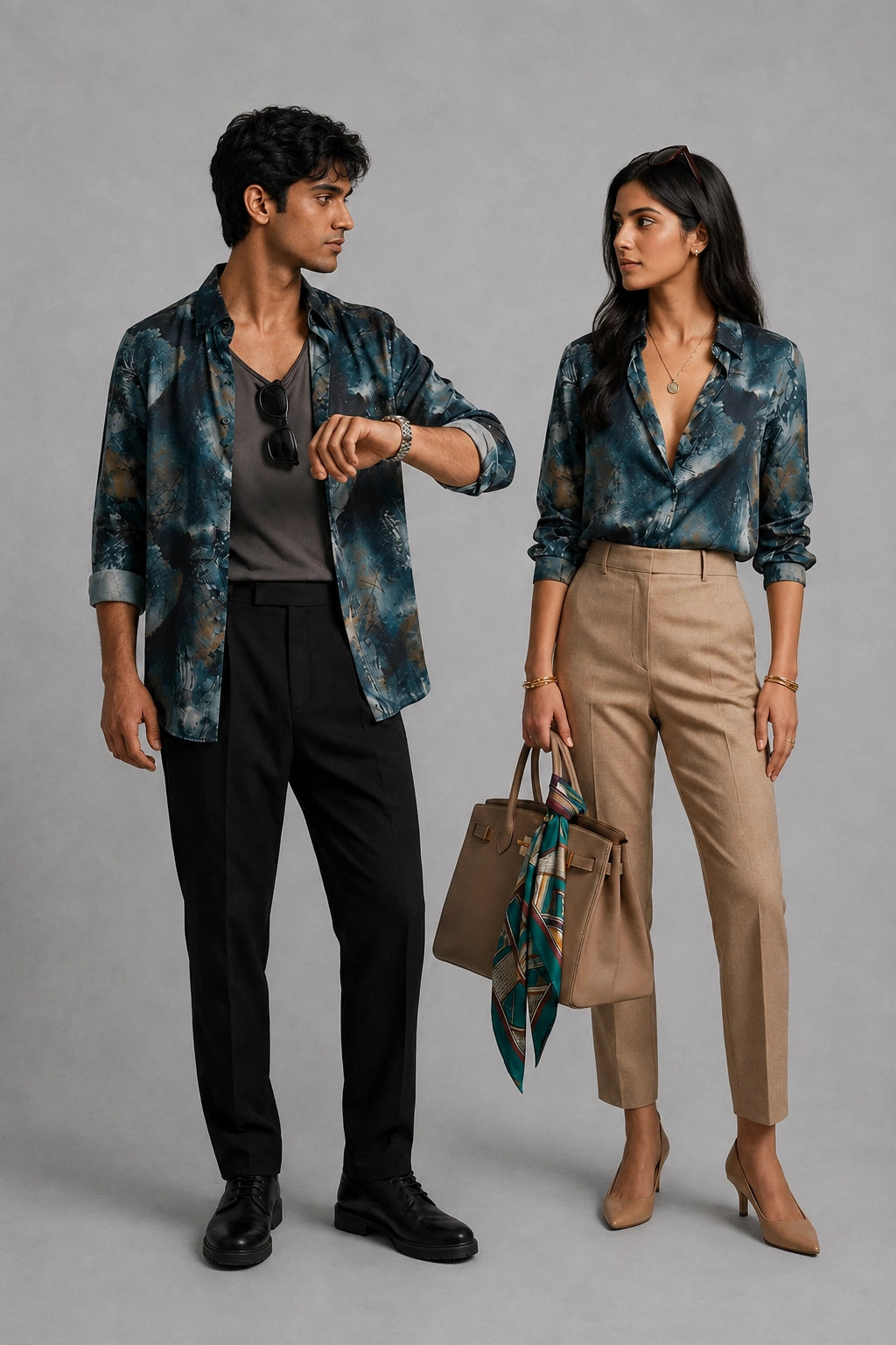Navy Aztech Universal Style – Unisex Shirt Collection