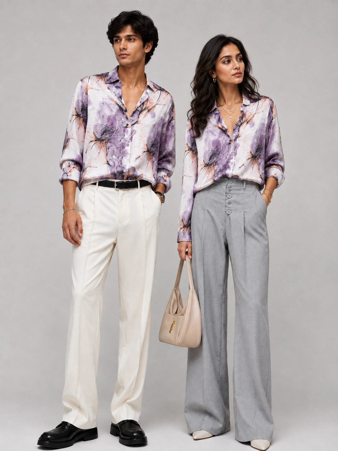 Purple Organza Universal Style – Unisex Shirt Collection