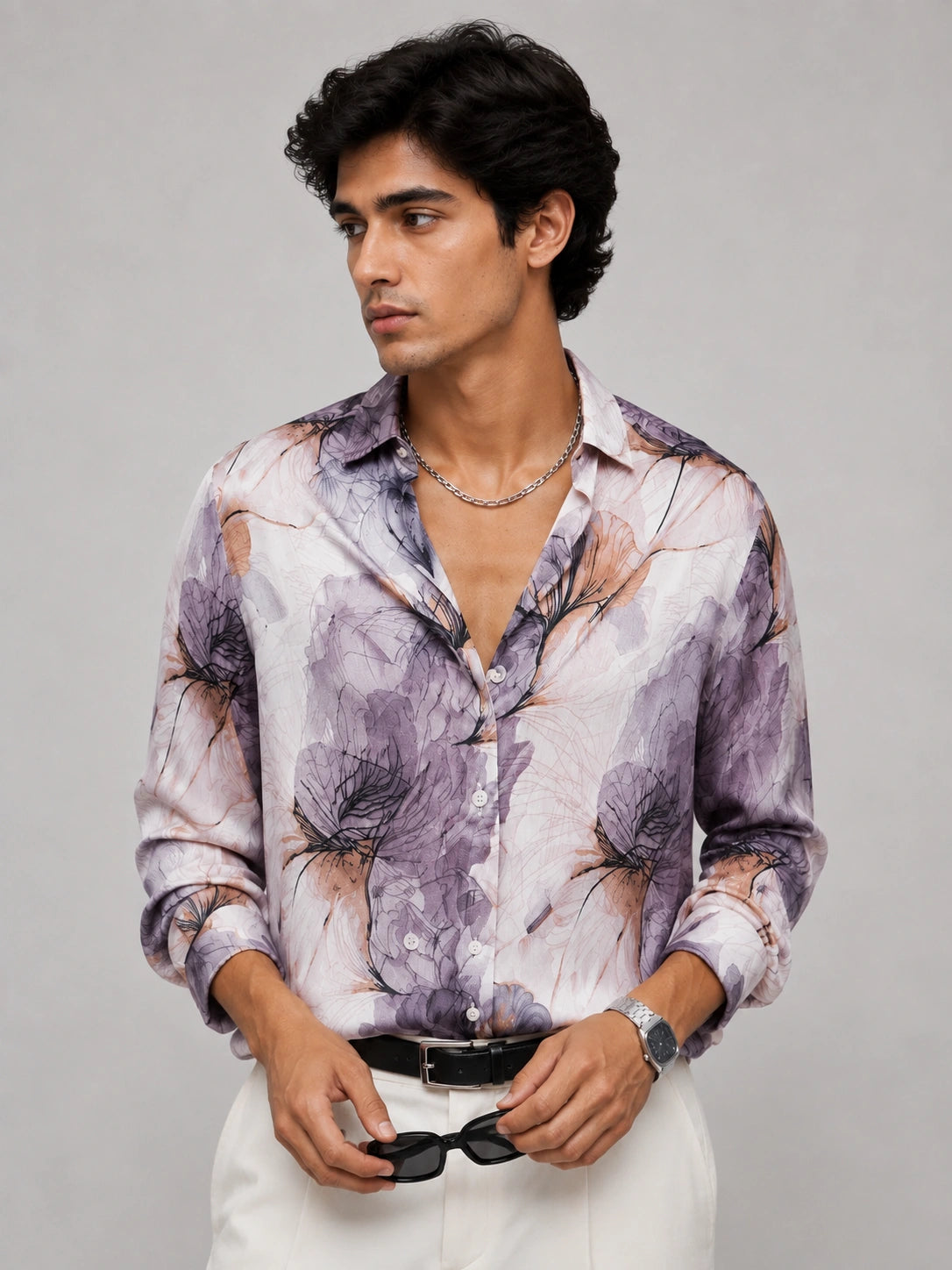 Purple Organza Universal Style – Unisex Shirt Collection