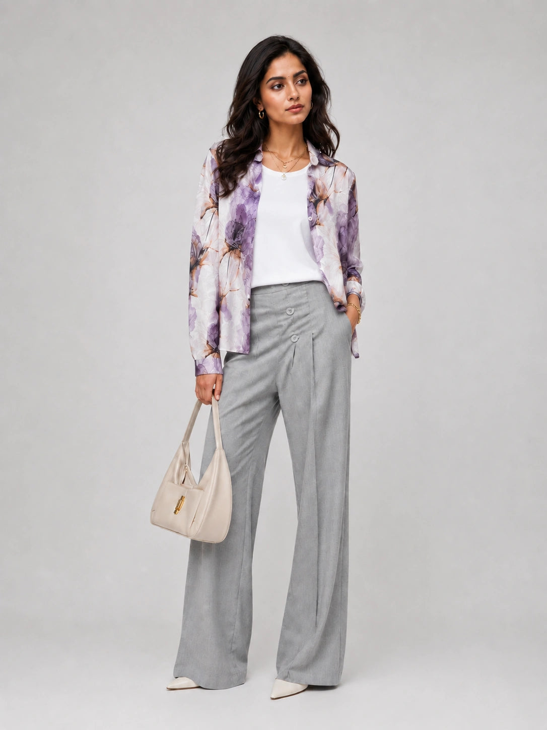 Purple Organza Universal Style – Unisex Shirt Collection