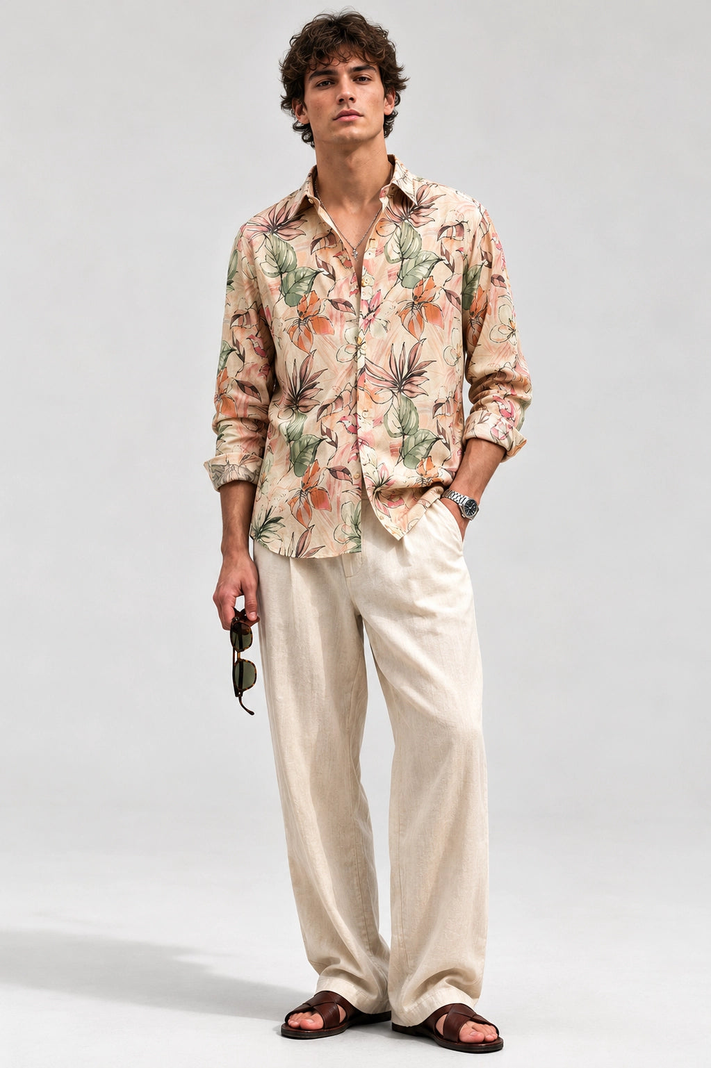 Beige Flower Universal Style – Unisex Shirt Collection