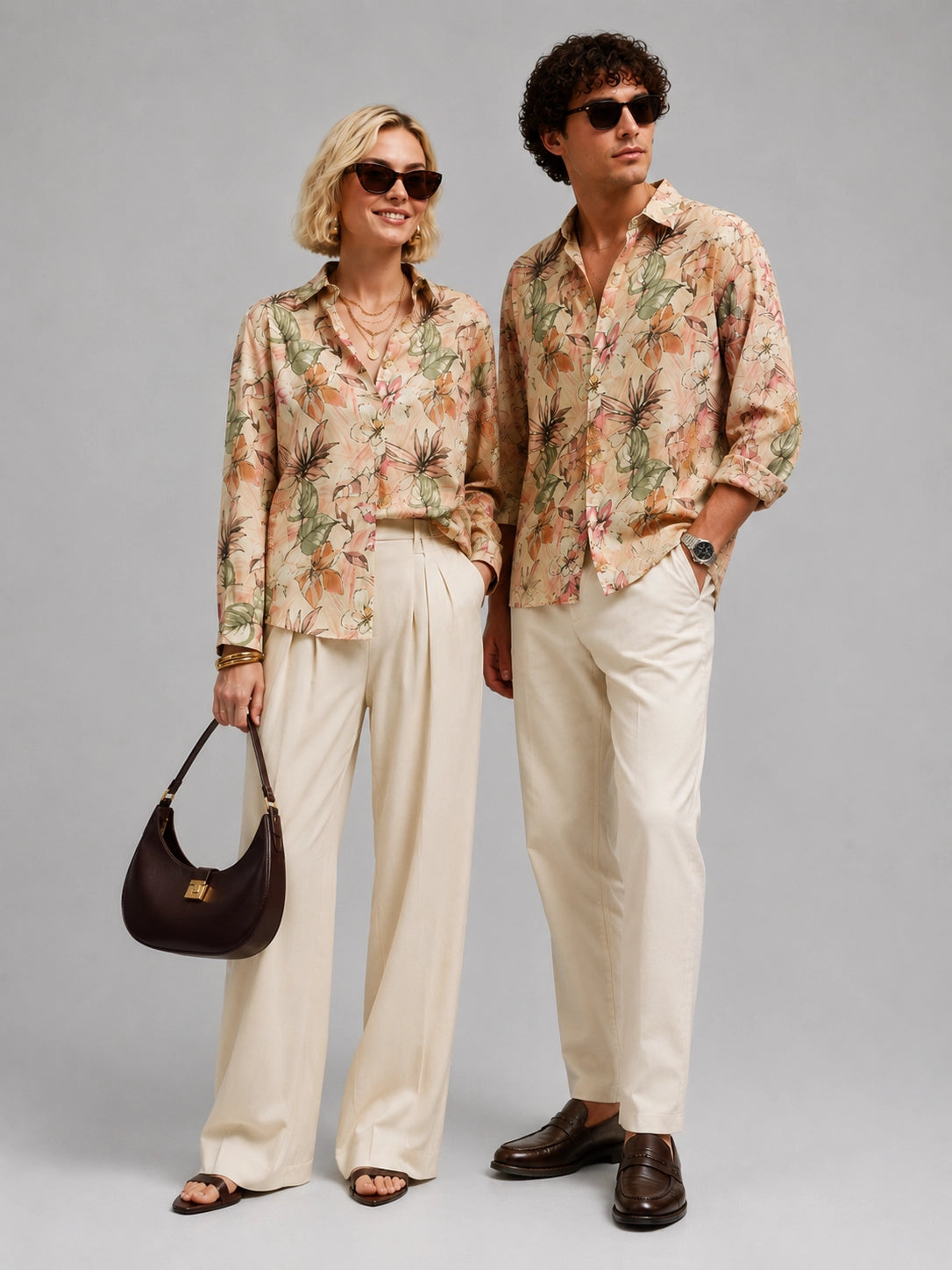 Beige Flower Universal Style – Unisex Shirt Collection