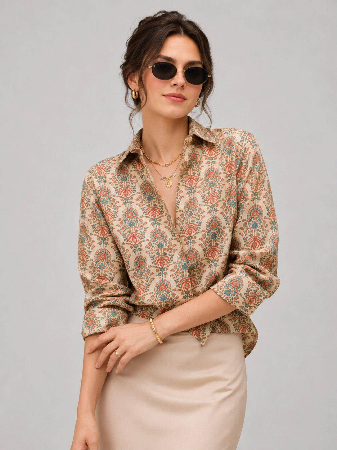 Beige Mandala Universal Style – Unisex Shirt Collection