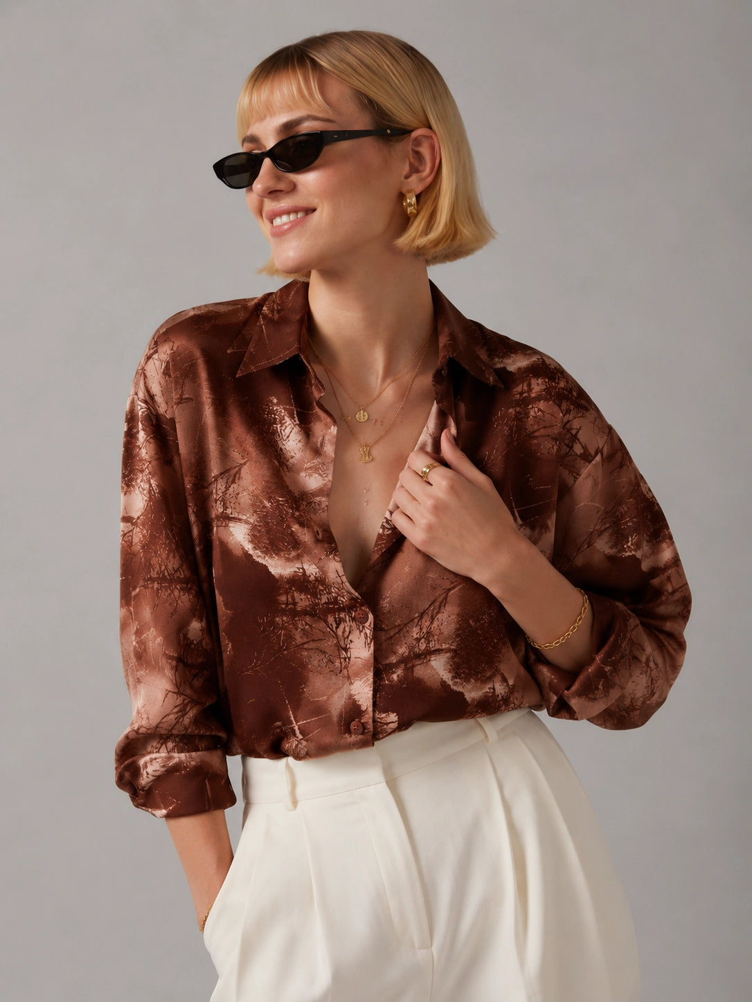 Brown Abstract Universal Style – Unisex Shirt Collection