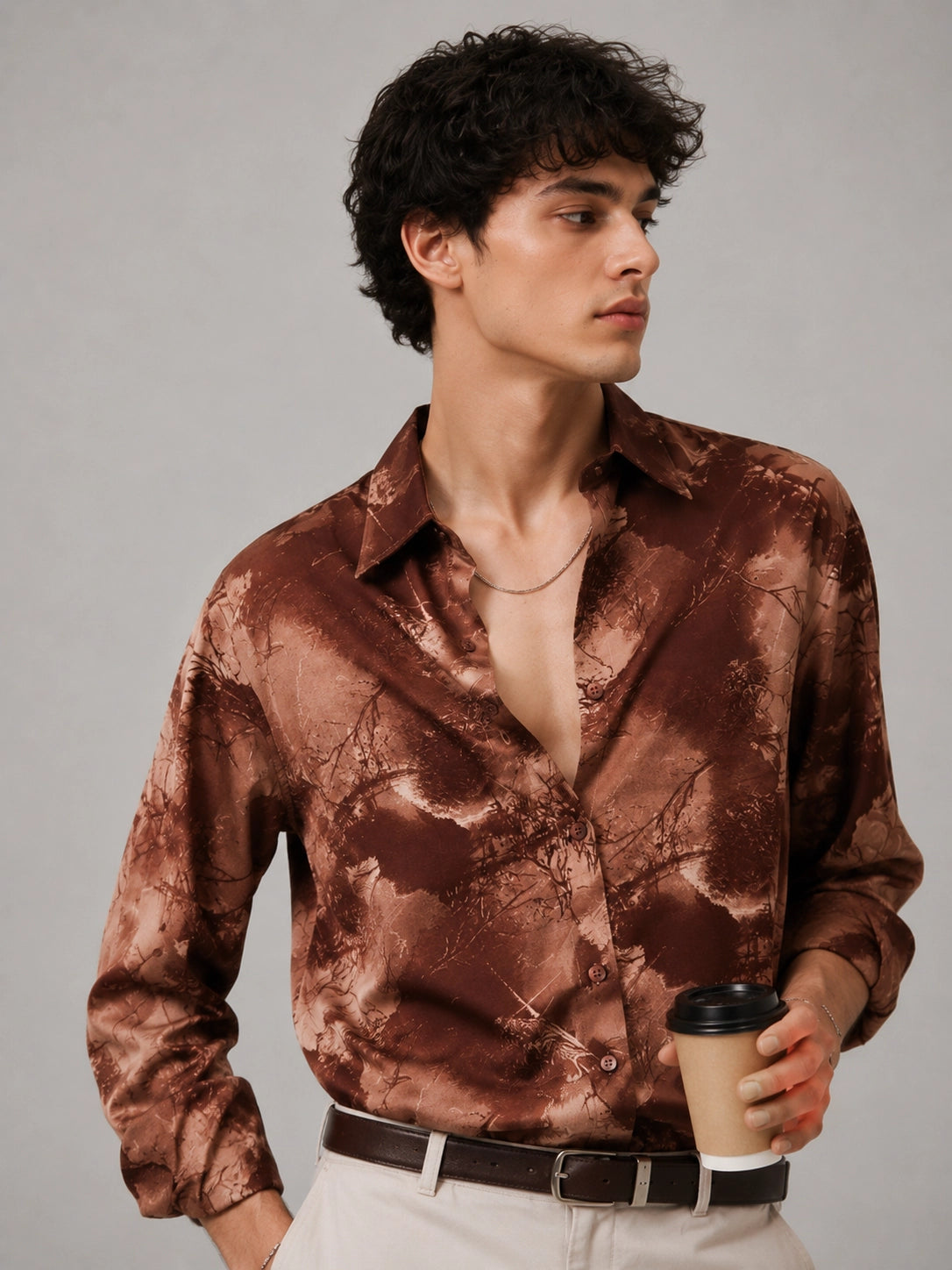 Brown Abstract Universal Style – Unisex Shirt Collection