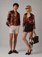 Brown Abstract Universal Style – Unisex Shirt Collection