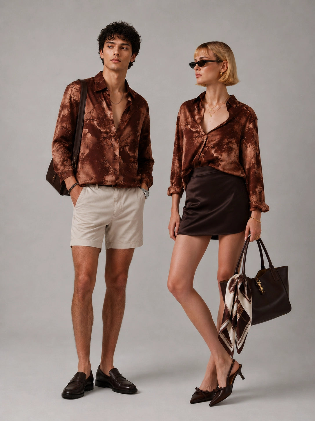 Brown Abstract Universal Style – Unisex Shirt Collection