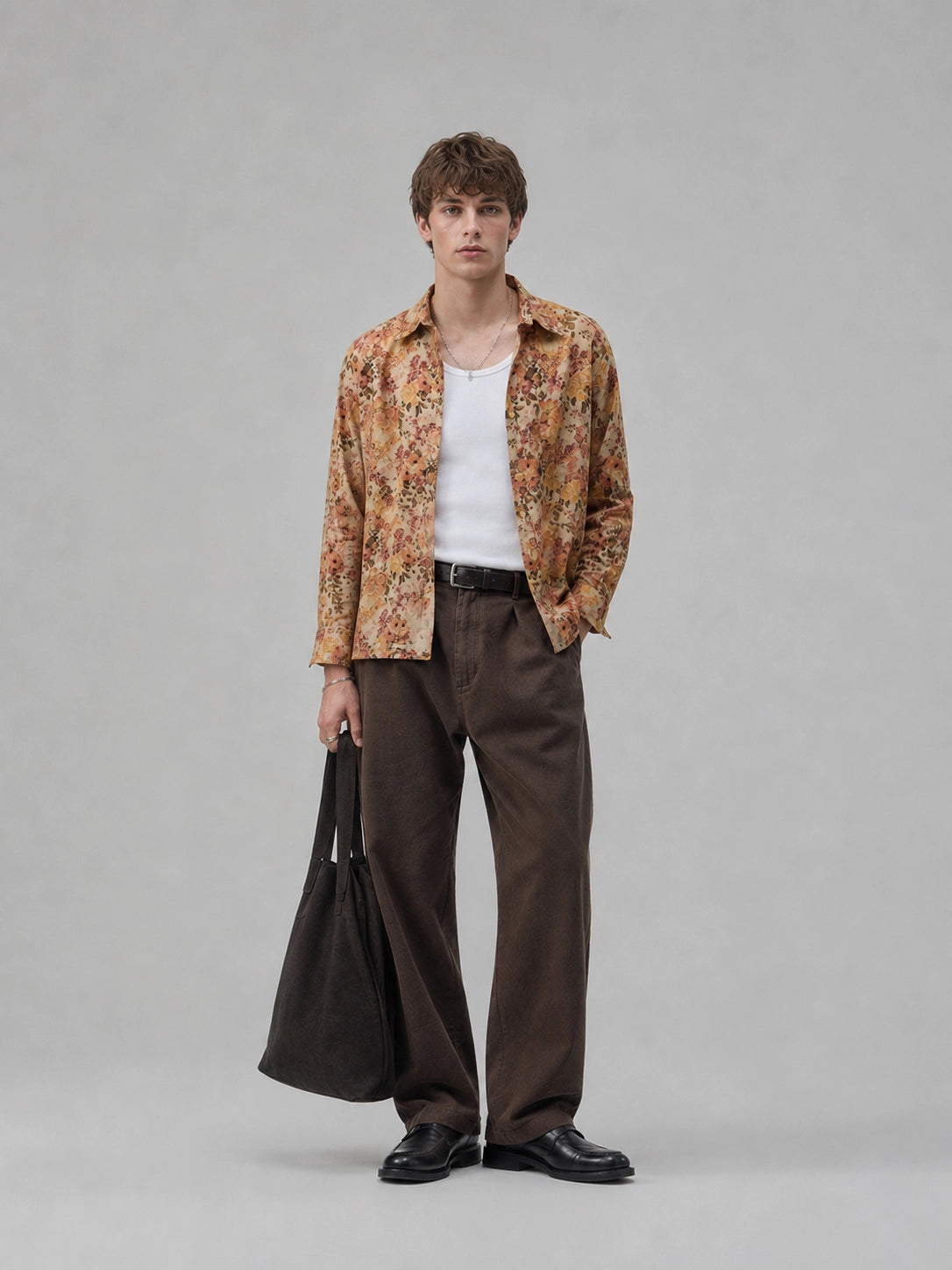 Brown Flory Universal Style – Unisex Shirt Collection