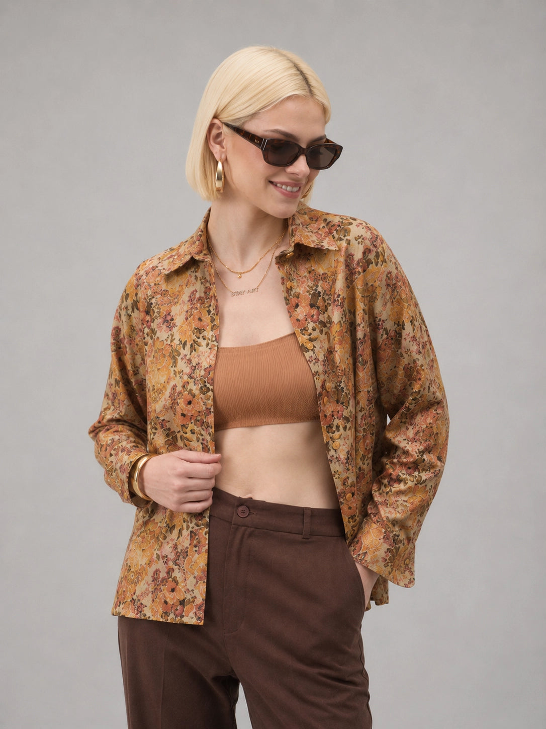 Brown Flory Universal Style – Unisex Shirt Collection