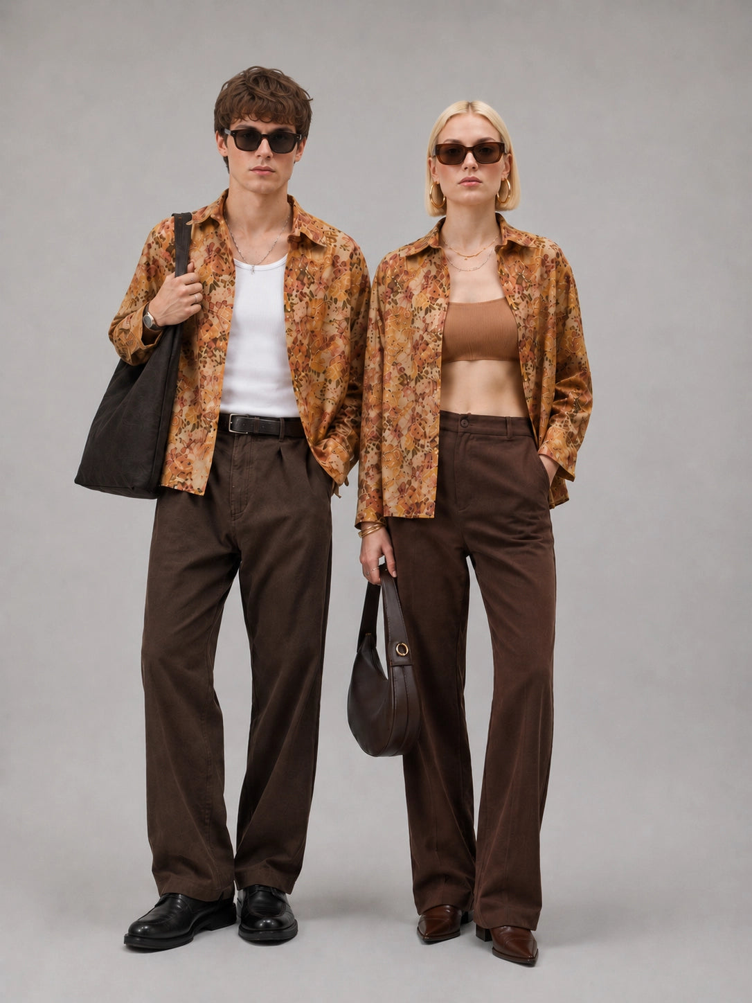 Brown Flory Universal Style – Unisex Shirt Collection