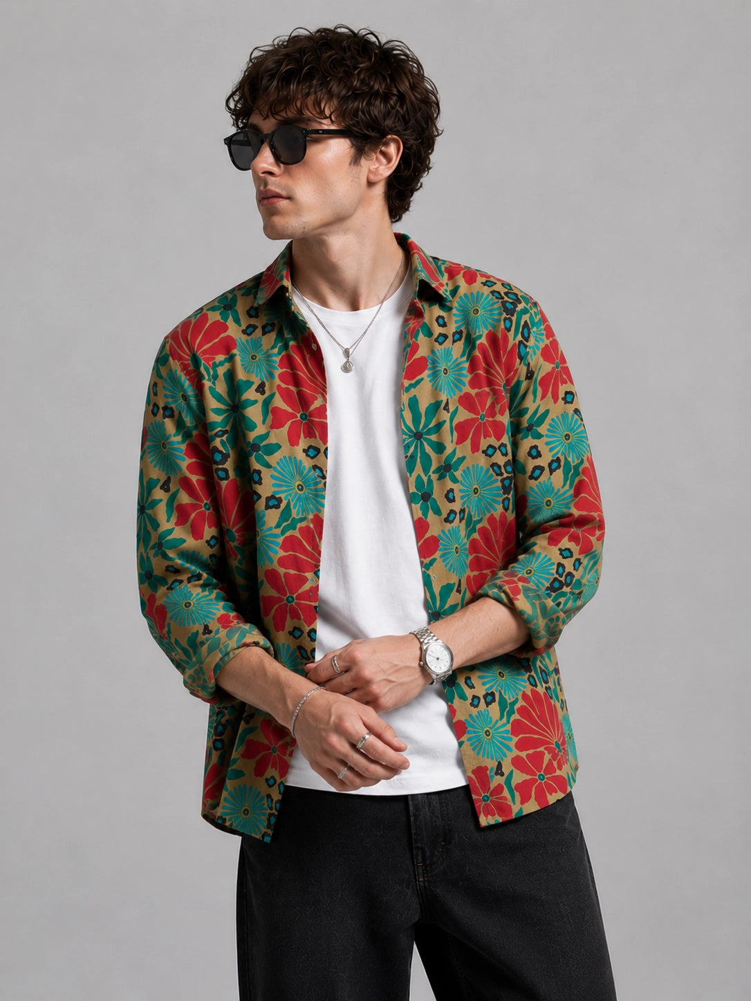 Green Kalamkari Universal Style – Unisex Shirt Collection