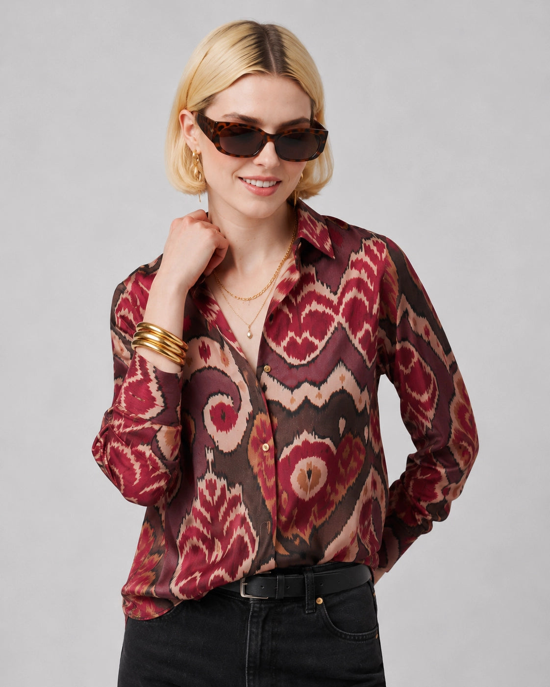 Maroon Mandala Universal Style – Unisex Shirt Collection
