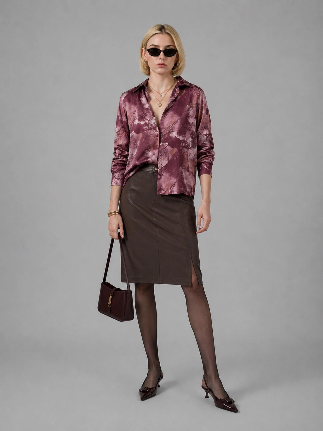 Maroon Punk Universal Style – Unisex Shirt Collection