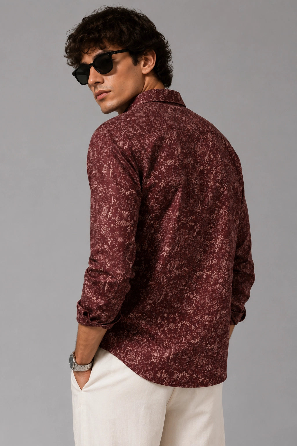 Maroon Sakura Universal Style – Unisex Shirt Collection