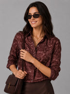 Maroon Sakura Universal Style – Unisex Shirt Collection