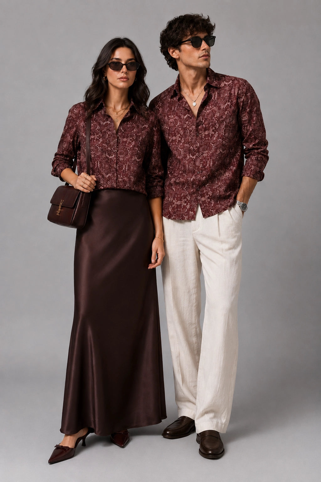 Maroon Sakura Universal Style – Unisex Shirt Collection