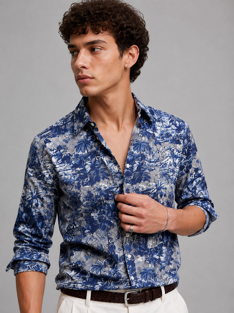 Navy Mandala Universal Style – Unisex Shirt Collection
