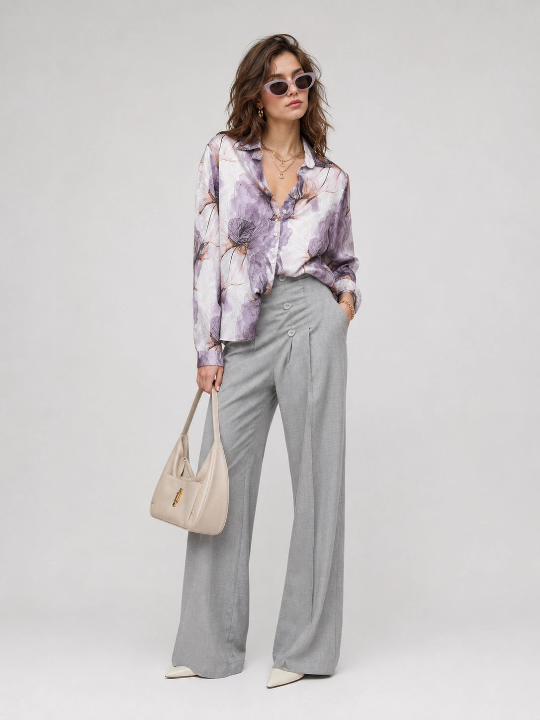 Purple Organza Universal Style – Unisex Shirt Collection