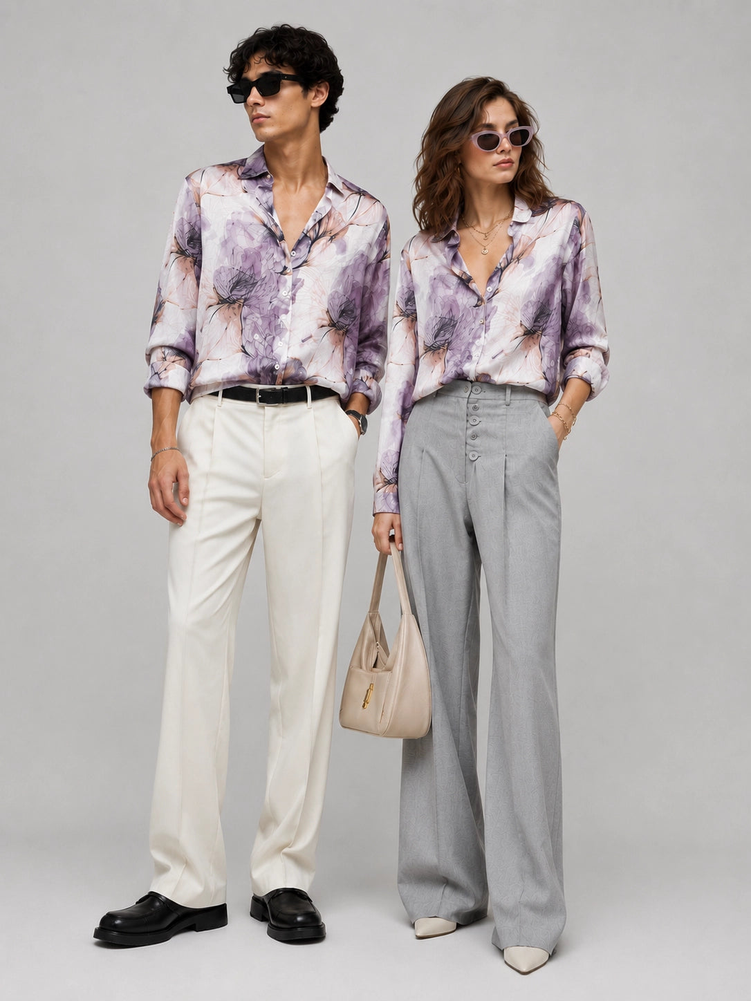 Purple Organza Universal Style – Unisex Shirt Collection