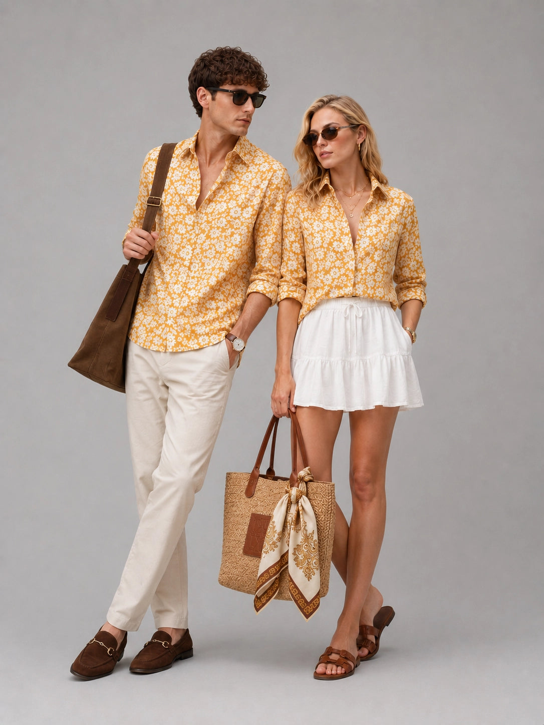 Yellow Floral Universal Style – Unisex Shirt Collection