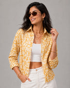 Yellow Floral Universal Style – Unisex Shirt Collection