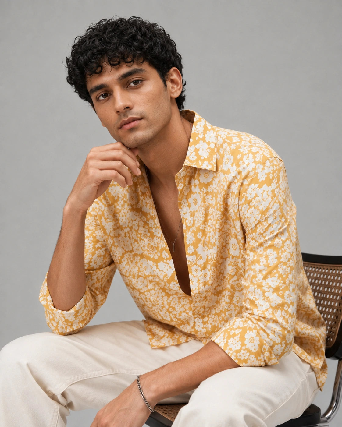 Yellow Floral Universal Style – Unisex Shirt Collection
