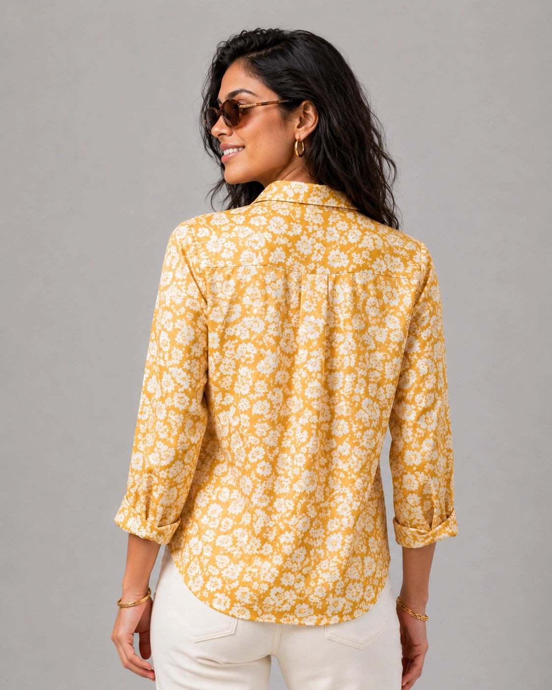 Yellow Floral Universal Style – Unisex Shirt Collection