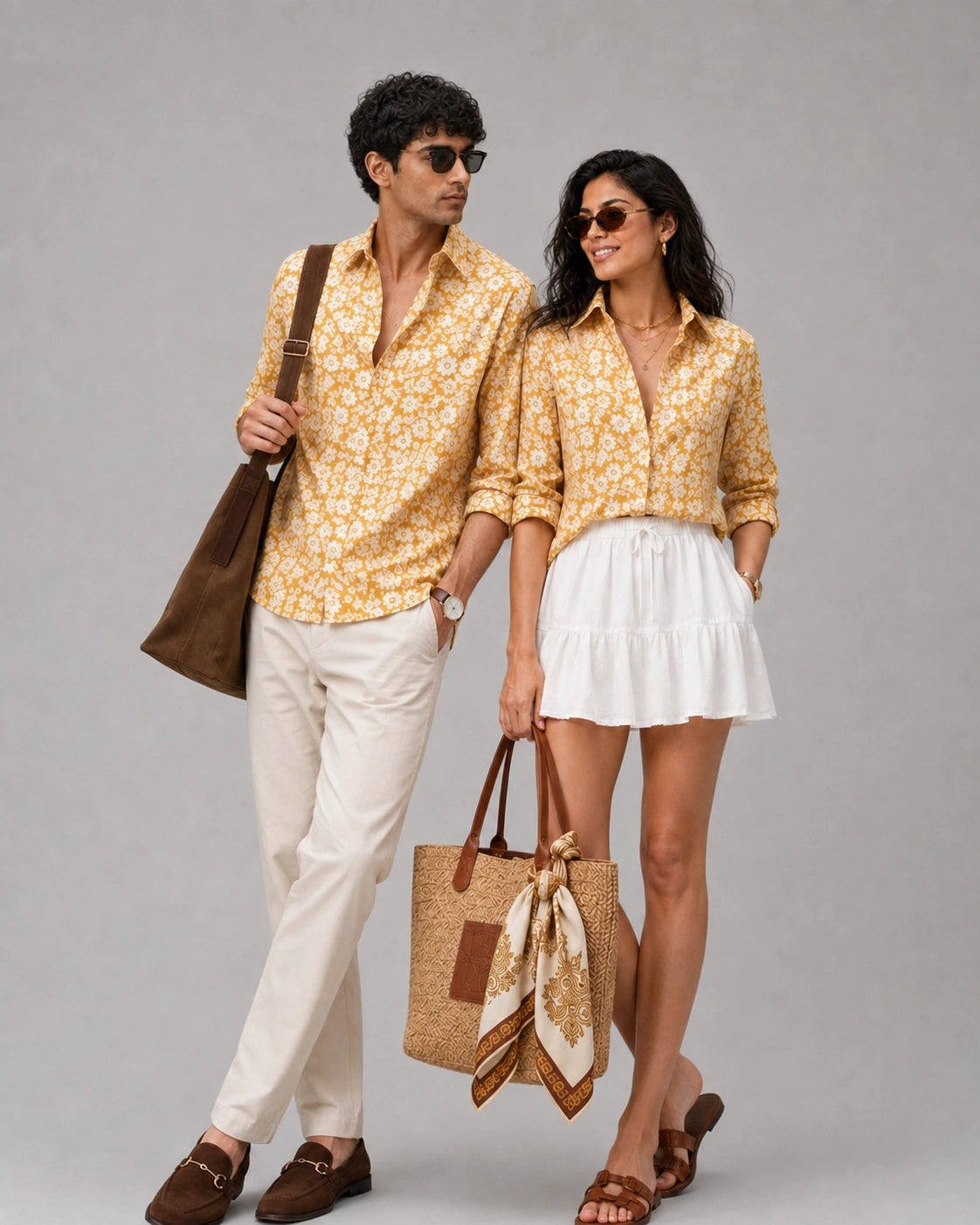 Yellow Floral Universal Style – Unisex Shirt Collection